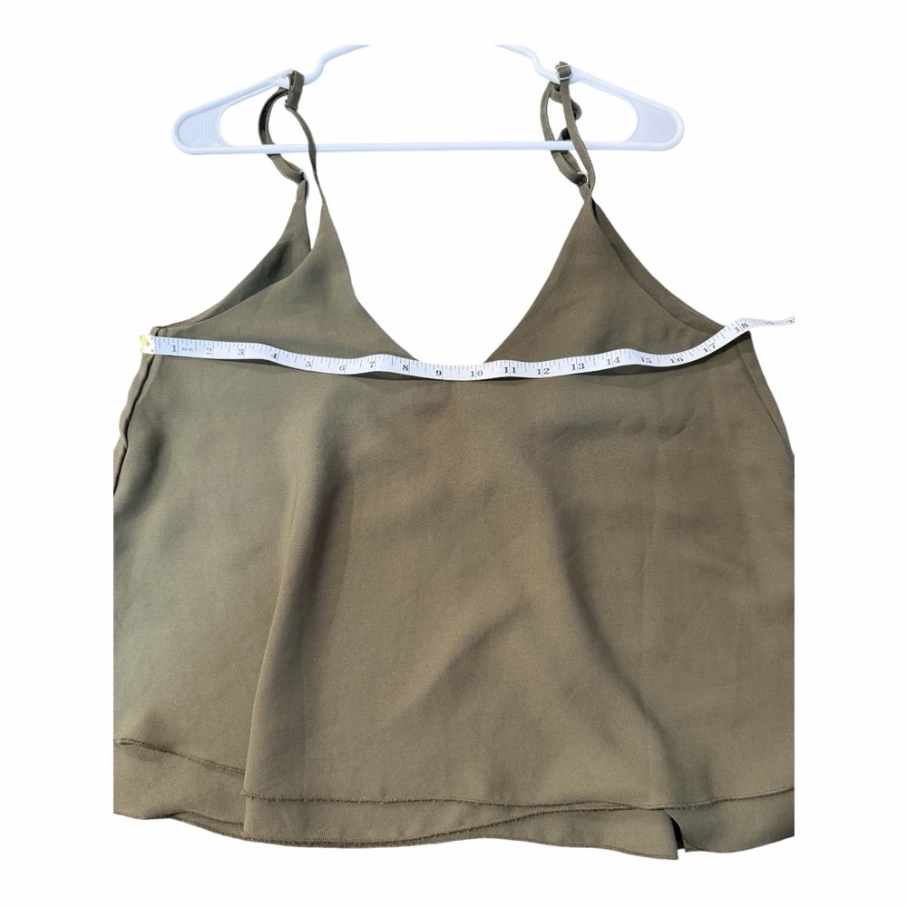 Tobi Olive V-Neck Silk-Feel Cami. Hardly Used - Picture 4 of 5